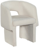 Emmet Cream Chenille Fabric Dining Chair / Accent Chair 439Cream-C Meridian Furniture