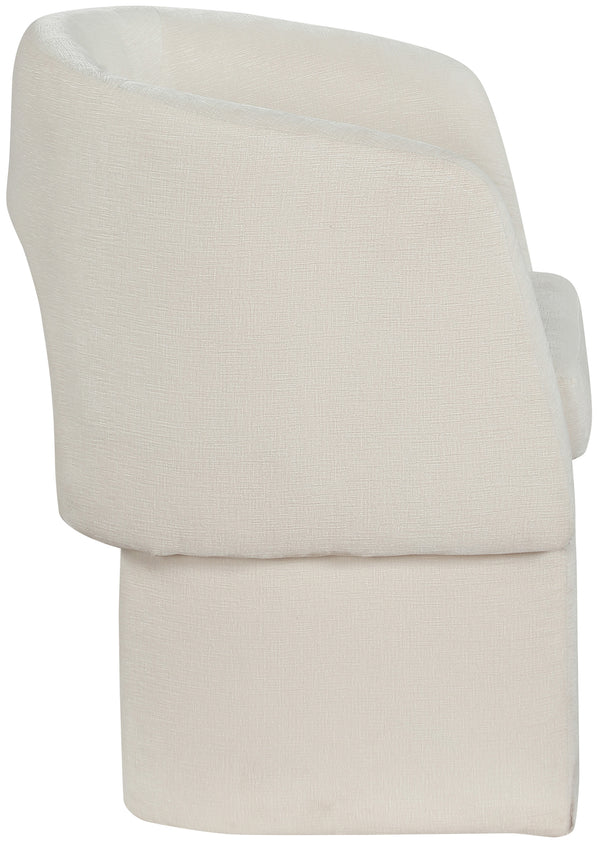 Emmet Cream Chenille Fabric Dining Chair / Accent Chair 439Cream-C Meridian Furniture