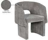 Emmet Grey Chenille Fabric Dining Chair / Accent Chair 439Grey-C Meridian Furniture