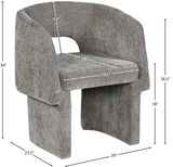 Emmet Grey Chenille Fabric Dining Chair / Accent Chair 439Grey-C Meridian Furniture