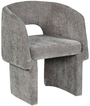 Emmet Grey Chenille Fabric Dining Chair / Accent Chair 439Grey-C Meridian Furniture