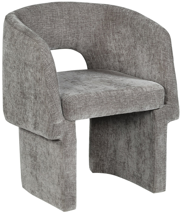 Emmet Grey Chenille Fabric Dining Chair / Accent Chair 439Grey-C Meridian Furniture
