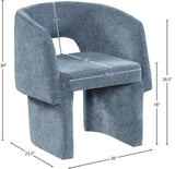 Emmet Light Blue Chenille Fabric Dining Chair / Accent Chair 439LtBlu-C Meridian Furniture