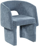 Emmet Light Blue Chenille Fabric Dining Chair / Accent Chair 439LtBlu-C Meridian Furniture