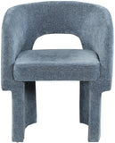 Emmet Light Blue Chenille Fabric Dining Chair / Accent Chair 439LtBlu-C Meridian Furniture