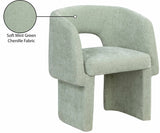 Emmet Mint Chenille Fabric Dining Chair / Accent Chair 439Mint-C Meridian Furniture