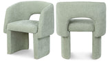 Emmet Mint Chenille Fabric Dining Chair / Accent Chair 439Mint-C Meridian Furniture