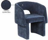 Emmet Navy Chenille Fabric Dining Chair / Accent Chair 439Navy-C Meridian Furniture