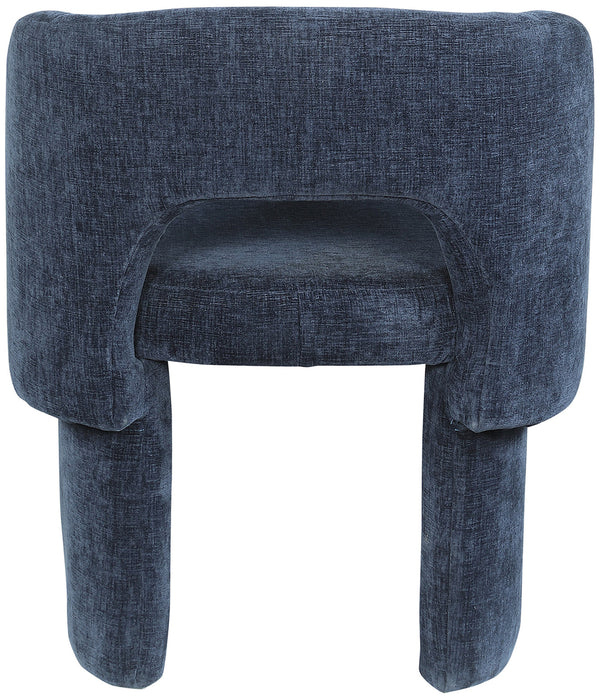 Emmet Navy Chenille Fabric Dining Chair / Accent Chair 439Navy-C Meridian Furniture