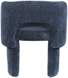 Emmet Navy Chenille Fabric Dining Chair / Accent Chair 439Navy-C Meridian Furniture