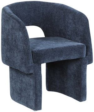 Emmet Navy Chenille Fabric Dining Chair / Accent Chair 439Navy-C Meridian Furniture