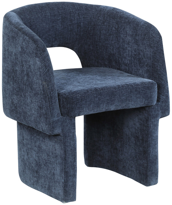 Emmet Navy Chenille Fabric Dining Chair / Accent Chair 439Navy-C Meridian Furniture