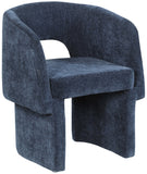 Emmet Navy Chenille Fabric Dining Chair / Accent Chair 439Navy-C Meridian Furniture