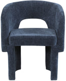 Emmet Navy Chenille Fabric Dining Chair / Accent Chair 439Navy-C Meridian Furniture