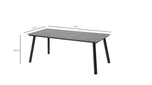 English Elm Outdoor Foldable Dining Table Iron Frame Wood Slat Top for Patio Backyard Balcony W3990P449061