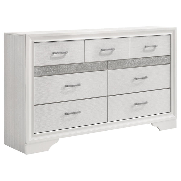 English Elm Corbin White 5-Piece Eastern King Bedroom Set: Modern Elegance With Storage & Rhinestone Details B062S00927