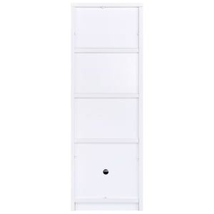 English Elm Stott Contemporary White 3-Shelf Media Tower with Framed Door, Adjustable Shelf & Display Space B062P299838