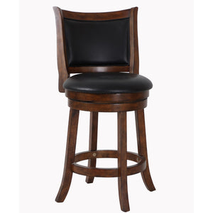 English Elm Jayz Black and Dark Brown Stool With Flared Legs