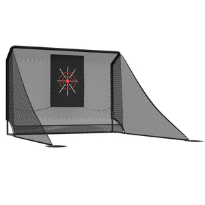 English Elm Golf Practice Net with Auto Ball Return Side Barriers Portable Backyard Hitting Enclosure W1422P416689