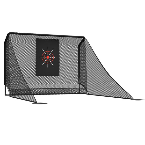 English Elm Golf Practice Net with Auto Ball Return Side Barriers Portable Backyard Hitting Enclosure W1422P416689