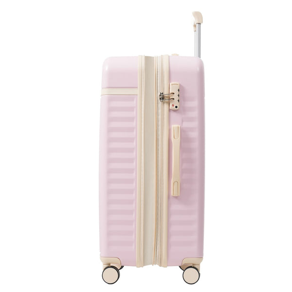 English Elm Luggage Set 5 Piece Abs Hardside Expandable Spinner Wheels Tsa Lock Travel Bags Pink N732P326115U