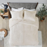 Madison Park Arctic Casual Fur Down Alternative Comforter Mini Set BASI10-0255 Ivory