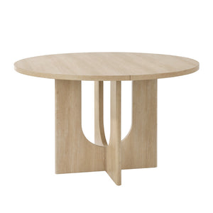 English Elm Modern Farmhouse Round Dining Table Seats Four Light Oak Finish Kitchen Nook W1998P376255