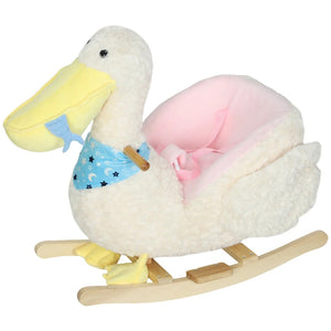 English Elm Rocking Pelican Plush Ride on Toy for Toddlers with Sounds and Safety Belt T3971P412889