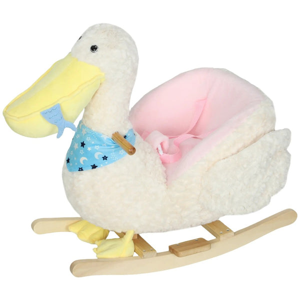 English Elm Rocking Pelican Plush Ride on Toy for Toddlers with Sounds and Safety Belt T3971P412889