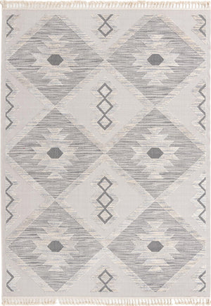 Unique Loom Arlo Kai Machine Made Tribal Rug Sandy Beige, Gray/Beige 9' 0" x 12' 2"
