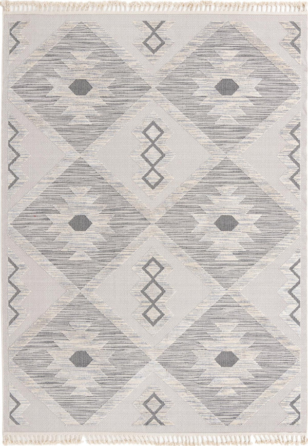 Unique Loom Arlo Kai Machine Made Tribal Rug Sandy Beige, Gray/Beige 9' 0" x 12' 2"