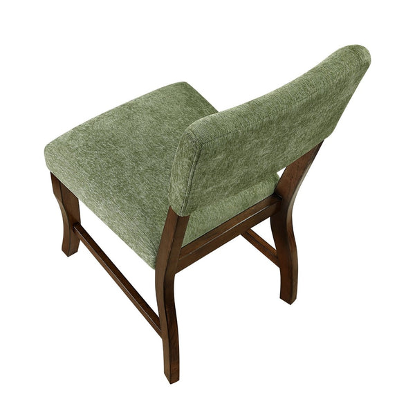 English Elm Contemporary High Back Chenille Dining Chairs Solid Wood Frame Upholstered Set Brown,Olive B011P439066