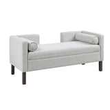 Madison Park Bradford Transitional Upholstered Accent Bench MP105-1185 Gray