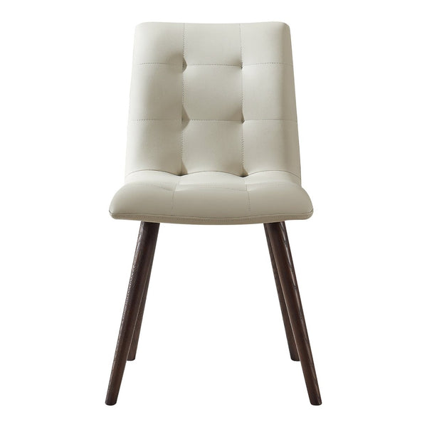 English Elm Dining Chair Set of 2 Mid Century Pu Upholstered Seat with Oak Legs for Any Room W5630P456169