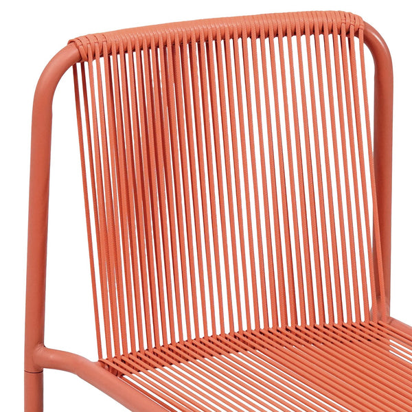 English Elm Christopher Knight Home® - Burgess Weather-Resistant Outdoor Stacking Dining Chair Set of 2 — UV-Proof PE Rattan with Iron Frame Orange 23.75 L x 20.9 W x 19.5 H N776P234186O