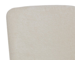 Sunpan Zeke Dining Chair - Elegant Comfort with Classic Silhouette for Modern Living Spaces and Dining Areas Antique Brass / Bergen Ivory