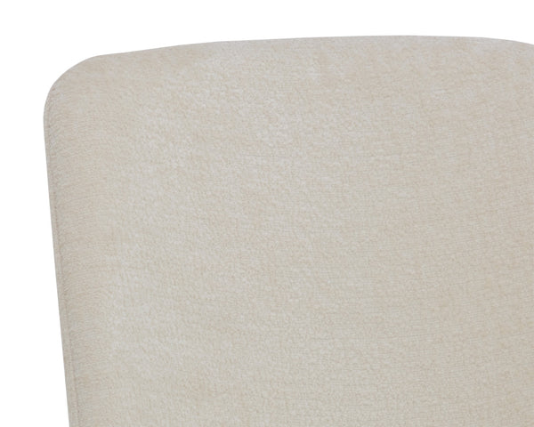 Sunpan Zeke Dining Chair - Elegant Comfort with Classic Silhouette for Modern Living Spaces and Dining Areas Antique Brass / Bergen Ivory