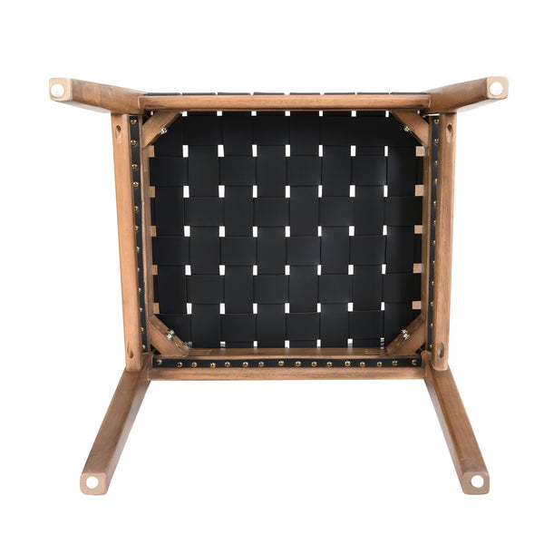 English Elm Christopher Knight Home® - DINING Chair Set of 2 PU Leather Dining Chairs with Rubberwood Frame, Modern Industrial Elegance Black 74689.00BLK