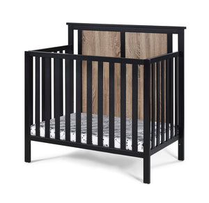 English Elm Connelly 4-in-1 Crib and Changer Combo with Attached Changing Table, Adjustable Heights & Storage Black Brown B022P204868
