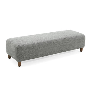 English Elm Christopher Knight Home® - Comfortable Ottoman with Foam Cushion and Sturdy Pine Frame – Plush Upholstery, 250 lb Capacity, Stylish Rectangle Grey N769P186934G