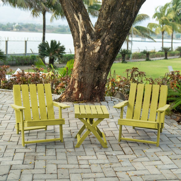English Elm Seaview Recycled Hdpe Outdoor Folding Side Table Uv Resistant Patio Deck Use Yellow B2745P409722