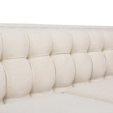 English Elm James 74" Modern Tuxedo Sofa, Sky Neutral Beige Polyester