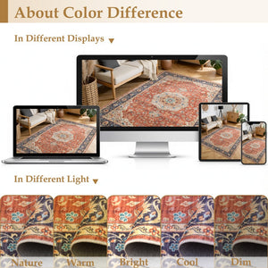 English Elm Premier Traditional Low Pile Area Rug for Living Room Dining High Traffic Zones B186P479381
