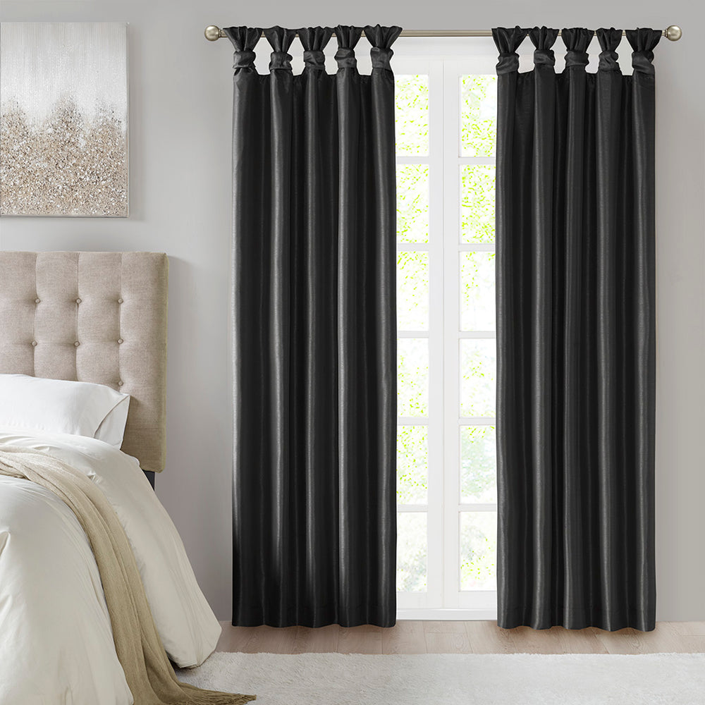 JLA Home Madison Park - Twist Faux-Silk Total Blackout Panel with Foam Liner, Noise-Reducing Thermal Drapery, OEKO-TEX Certified MP40-8335
