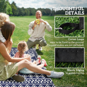 English Elm Portable Reversible Outdoor Rug Polypropylene Uv Resistant Patio Camping Mat T3971P421520