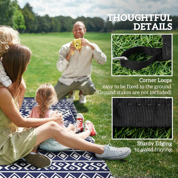 English Elm Portable Reversible Outdoor Rug Polypropylene Uv Resistant Patio Camping Mat T3971P421520