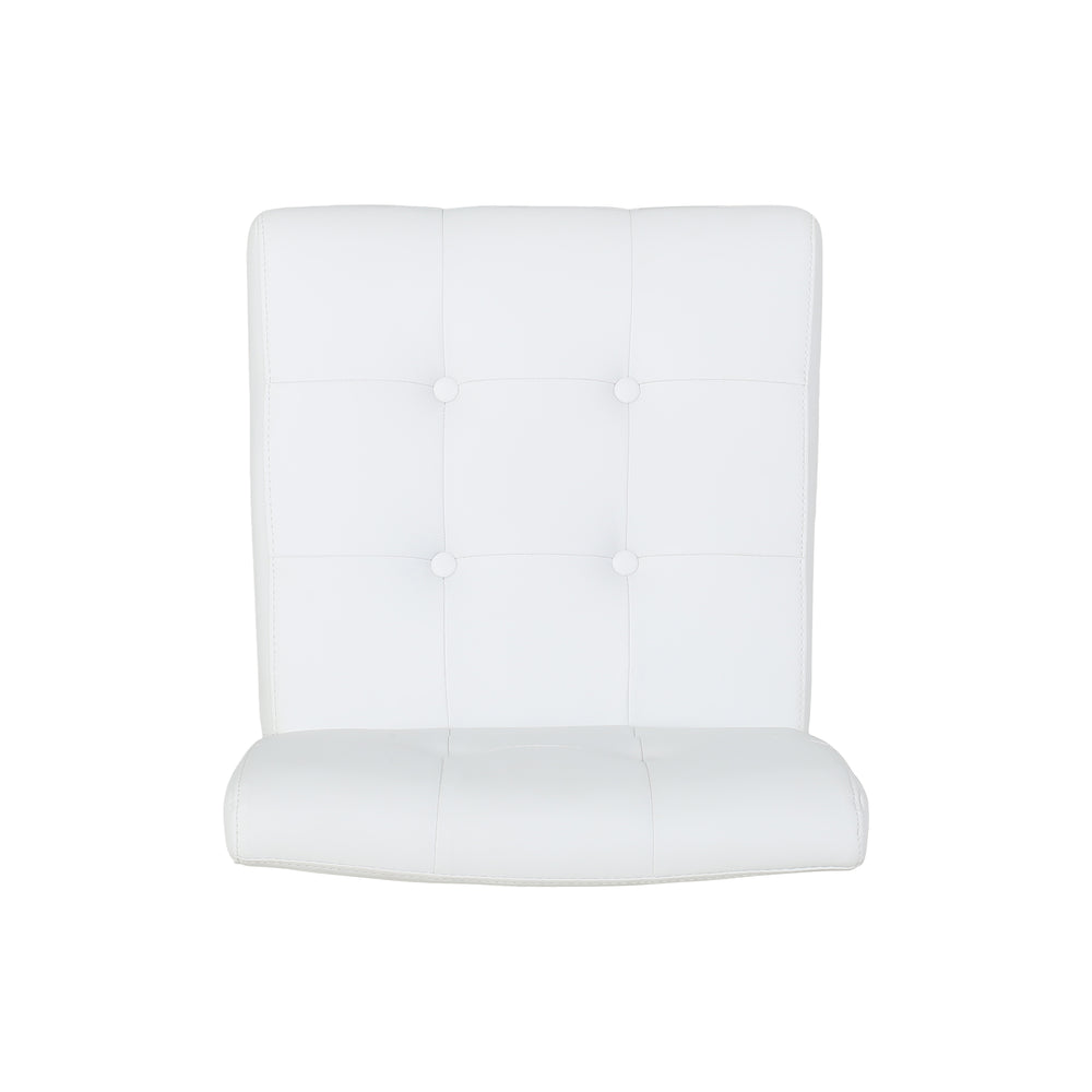 English Elm Christopher Knight Home® - COUNTER Button-Tufted White Wood Counter Stool Set of 2 with Industrial Metal Pipe Base, 38.8" H 65371.00WHI