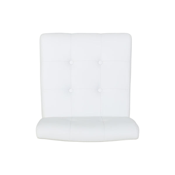 English Elm Christopher Knight Home® - COUNTER Button-Tufted White Wood Counter Stool Set of 2 with Industrial Metal Pipe Base, 38.8" H 65371.00WHI