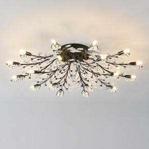 English Elm 18-light Matte Black Rectangular Chandelier Seeded Glass Farmhouse Dining Room Fixture W5008P466524