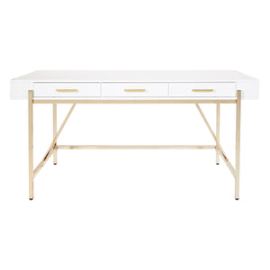 OSP Home Furnishings Broadway Desk White/Gold